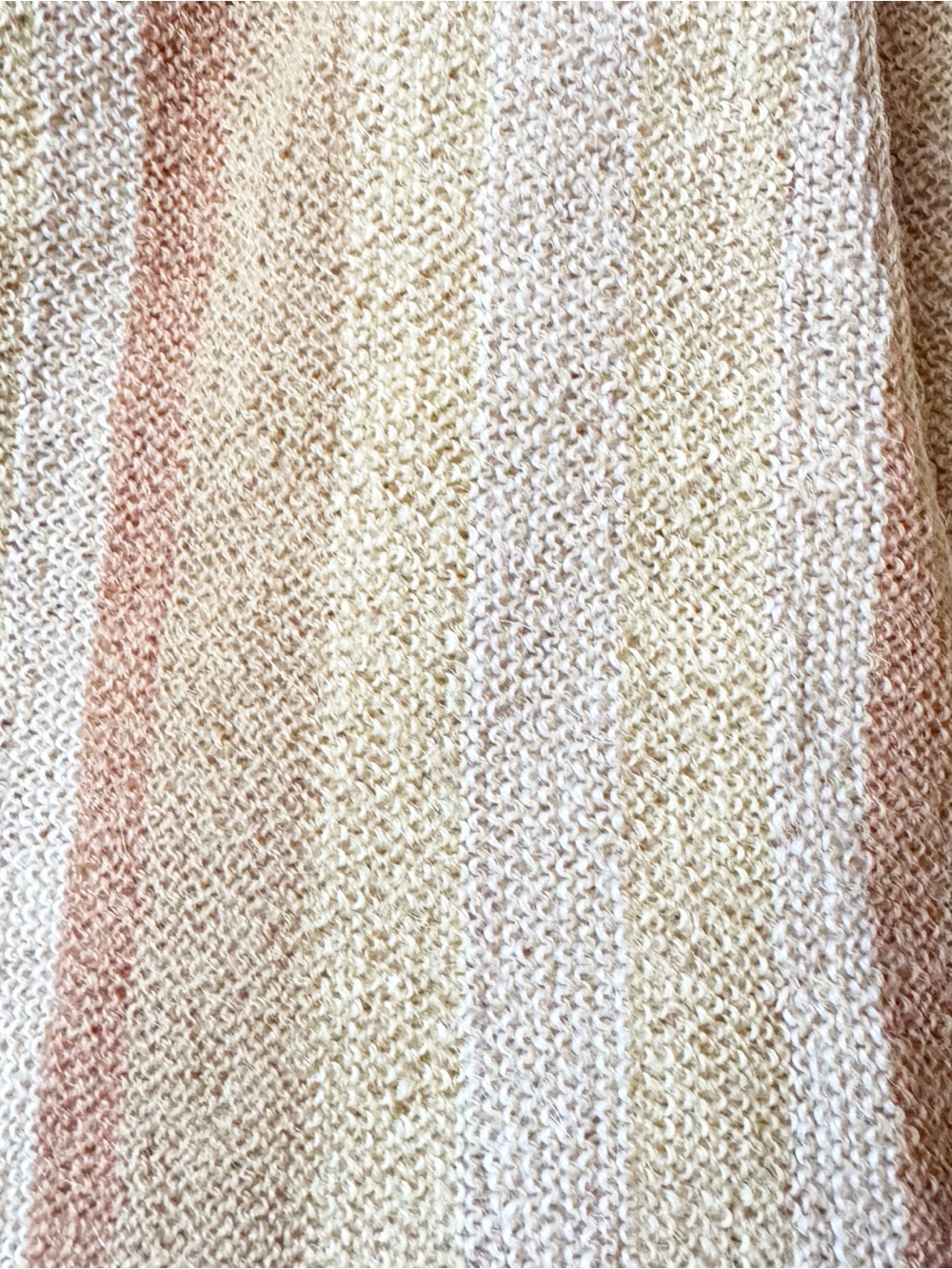 Pendleton Beige and Tan Multi-Stripe V-Neck Cardigan vintage 60’s / 70’s - Picture 4 of 8